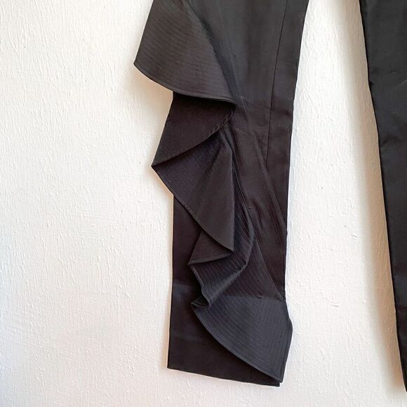 Alexis Black Cascade Ruffle Leg Dress Pants Trousers Women’s XS Evening Designer - Picture 8 of 12